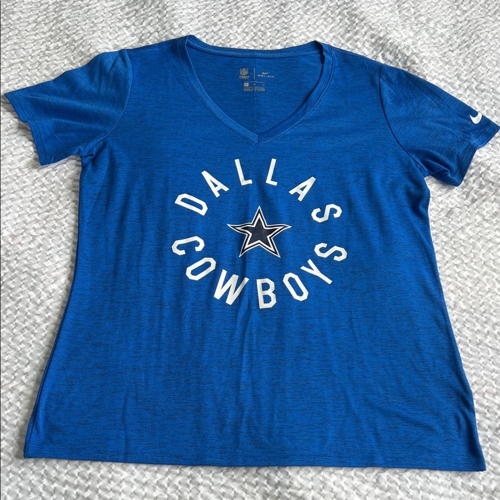 Dallas Cowboys Women's Blue V-Neck Tee